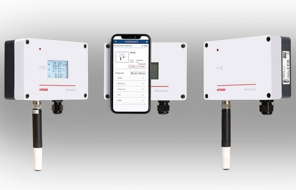 Der HF5A von Rotronic hat die neueste NFC-Technologie, ein robustes Design, einen vielseitigen Messbereich und umfassende Ausgänge.