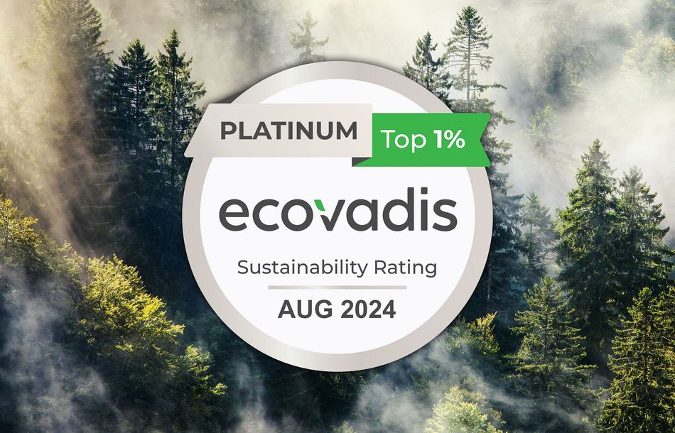 Ecovadis Platin-Medaille für Sick